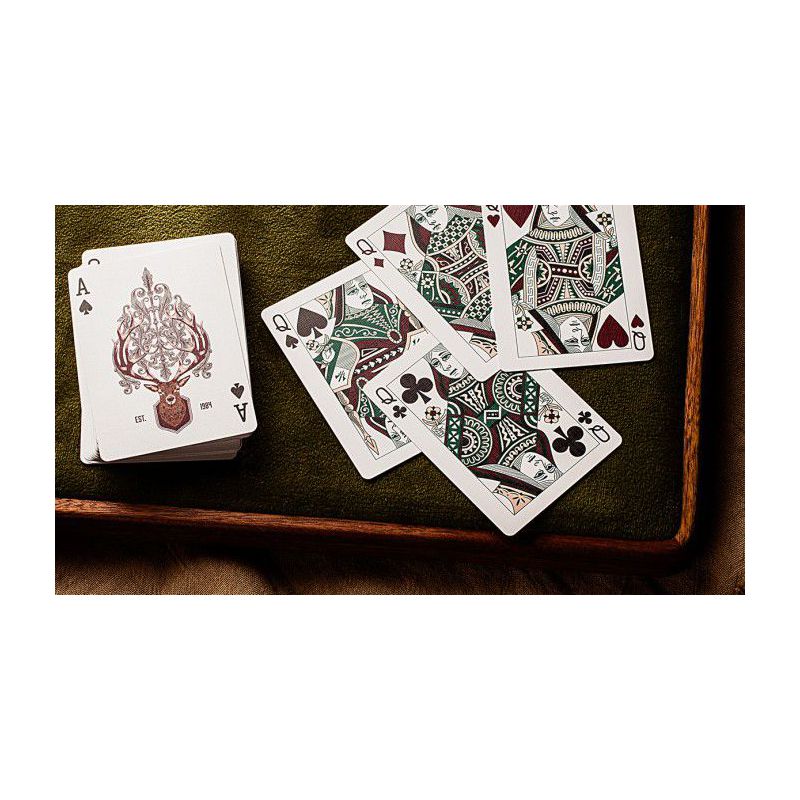 Antler Deep Maroon Limited Cartes Deck Playing Cards - Cartes Magie